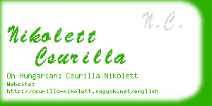 nikolett csurilla business card